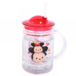 Caneca Mickey E Minnie Com Tampa E Canudo Tsum Tsum 200ml