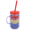 Caneca Mulher Maravilha Com Tampa E Canudo 420ml