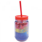 Caneca Mulher Maravilha Com Tampa E Canudo 420ml
