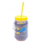 Caneca Batman De Plástico Com Canudo 420ml