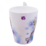 Caneca De Porcelana Com Colher Anna E Elsa Belas Frozen 310ml