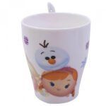 Caneca De Porcelana Com Colher Anna E Elsa Tsun Tsun