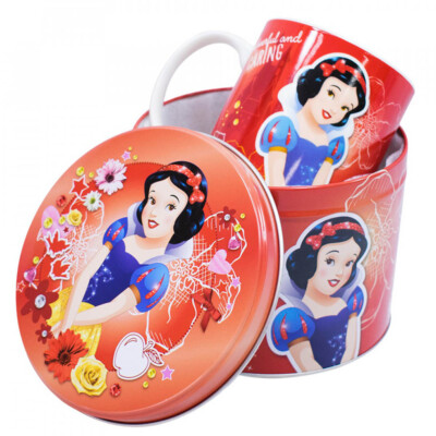 Caneca De Porcelana Na Lata Branca De Neve 350ml