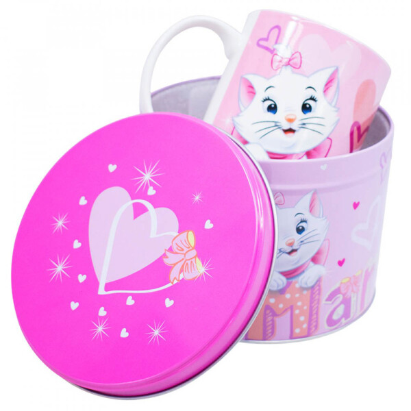 Caneca De Porcelana Na Lata Gata Marie 350ml