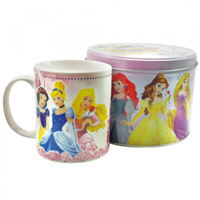 Caneca De Porcelana Na Lata Princesas 350ml