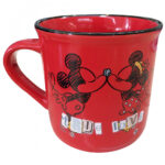 Caneca Mickey E Minnie De Porcelana Vermelha True Love 280ml