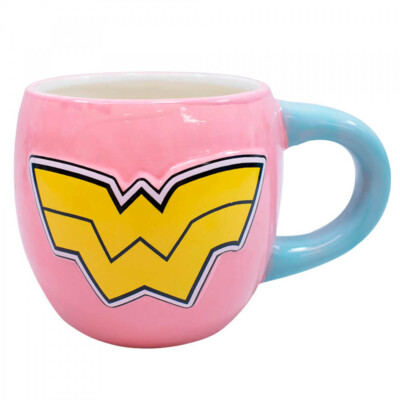 Caneca Mulher Maravilha Oval Porcelana 600ml