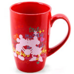 Caneca Mickey E Minnie Porcelana Vermelha 400ml