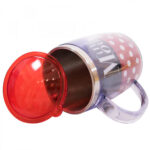 Caneca Minnie Termica Preta E Vermelha 450ml