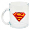 Caneca Superman Vidro Brasão Metal 370ml