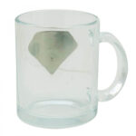Caneca Superman Vidro Brasão Metal 370ml