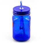 Caneca Jarra Superman Vidro com Canudo 420ml