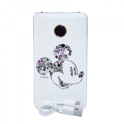 Carregador Mickey Portátil Branco 7000mah