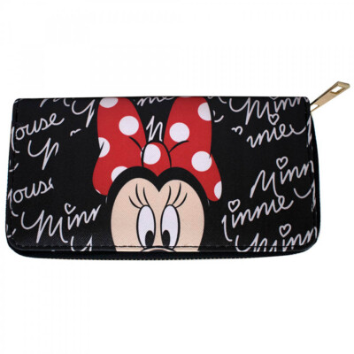 Carteira Minnie Rosto Preta