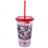 Copo Mickey E Minnie Com Canudo Foto 450ml