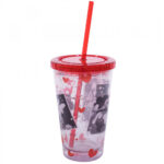 Copo Mickey E Minnie Com Canudo Foto 450ml