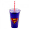Copo Super Homem Com Canudo 450ml