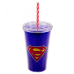 Copo Super Homem Com Canudo 450ml