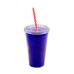 Copo Super Homem Com Canudo 450ml