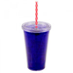 Copo Super Homem Com Canudo 450ml