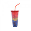 Copo Mulher Maravilha Com Cubos De Gelo 600ml