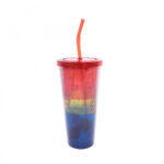 Copo Mulher Maravilha Com Cubos De Gelo 600ml
