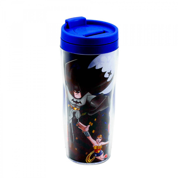 Copo Liga Da Justiça Com Tampa 350ml