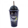 Copo Batman De Plástico Com Canudo 450ml