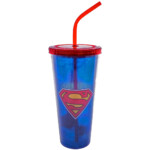 Copo Superman Com Cubos De Gelo 600ml