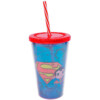 Copo Superman Hq Com Canudo 450ml