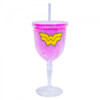 Taça Mulher Maravilha com Canudo e Gel 300ml