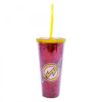 Copo Flash Vermelho Com Cubos De Gelo 600ml