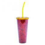 Copo Flash Vermelho Com Cubos De Gelo 600ml