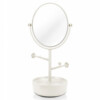 Espelho De Mesa Com Porta Joias Jacki Design Branco