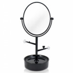 Espelho De Mesa Com Porta Joias Jacki Design Preto