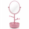 Espelho De Mesa Com Porta Joias Jacki Design Rosa