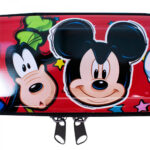 Estojo De Metal Mickey Vermelho Sorrisão 19x6cm
