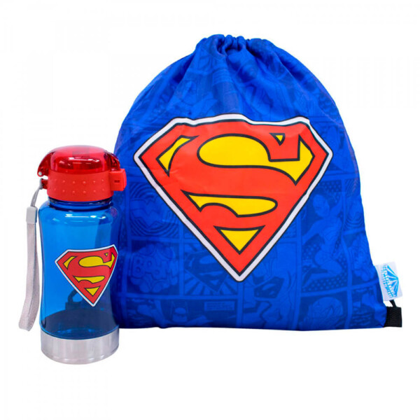 Garrafa Superman com Mochila Saco