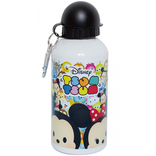 Garrafa Mickey E Minnie Tsum Tsum Branca De Alumínio 500ml