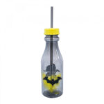 Garrafa Batman Canudo Tampa Rosqueável 500ml