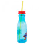 Garrafa Com Canudo Superman Tampa Rosqueável 500ml