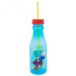 Garrafa Com Canudo Superman Tampa Rosqueável 500ml