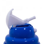 Garrafa Com Canudo Super Amigos E Cordão Azul 380ml
