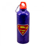 Garrafa De Alumínio Super Homem Com Prendedor 500ml