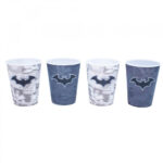 Jogo Batman Com 4 Copos 3d 400ml