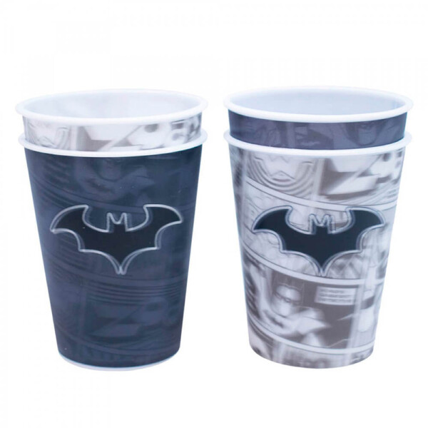 Jogo Batman Com 4 Copos 3d 400ml