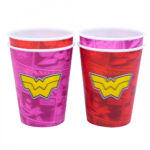 Jogo 4 Copos 3D Mulher Maravilha 400ml