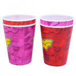 Jogo 4 Copos 3D Mulher Maravilha 400ml