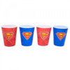 Jogo Com 4 Copos Superman 3d 400ml