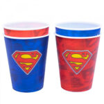 Jogo Com 4 Copos Superman 3d 400ml